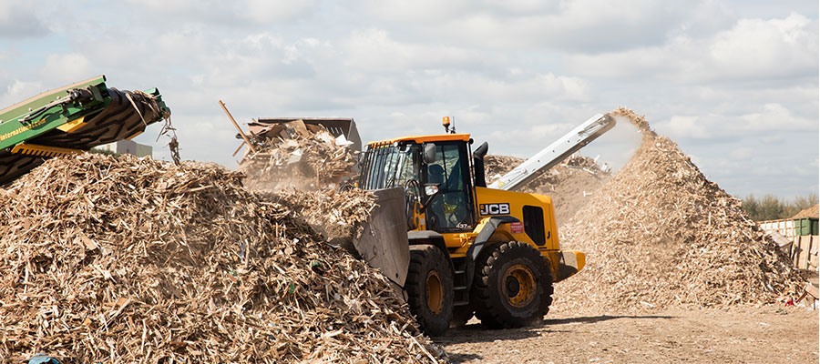 Loading Shovel Recycled Wood